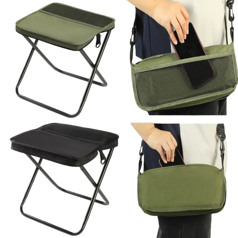 Abay Lightweight Folding Camping Chair - Portable Carbon Steel