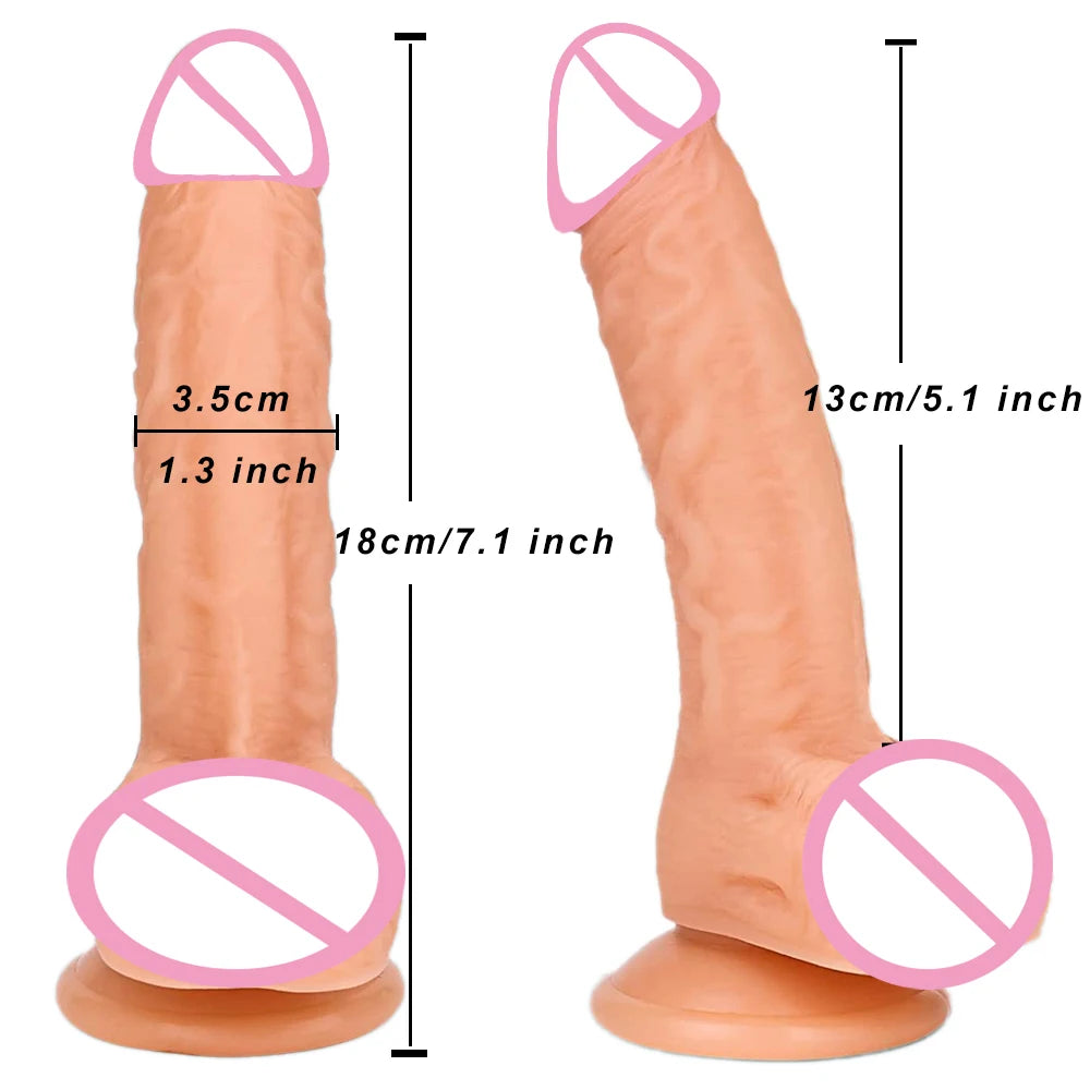 Realistic G-Spot Dildo with Suction Cup Long Penis