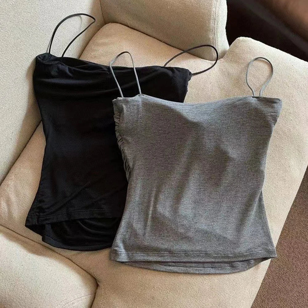 YJSFG HOUSE Padded Camisole - Built-in Bra