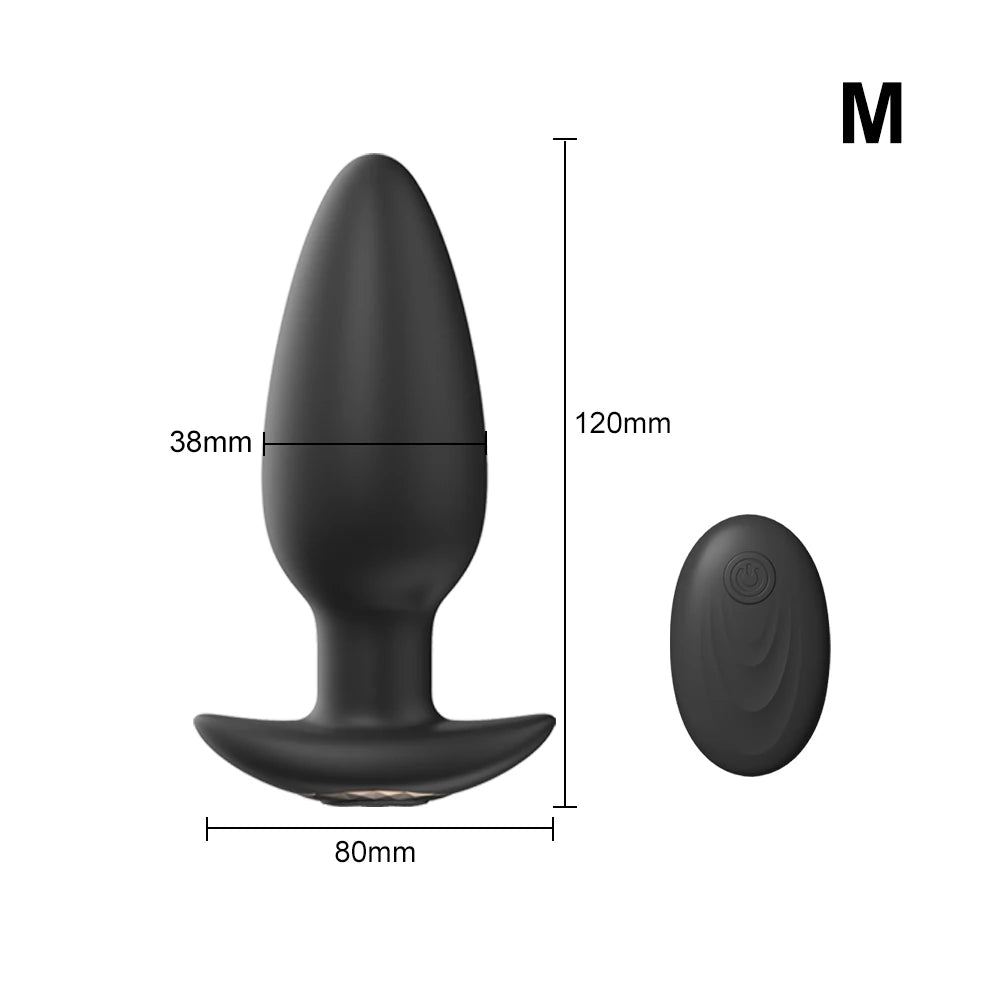 Wireless Remote Control Vibrating Anal Butt Plug Prostate Massager Sex Toys