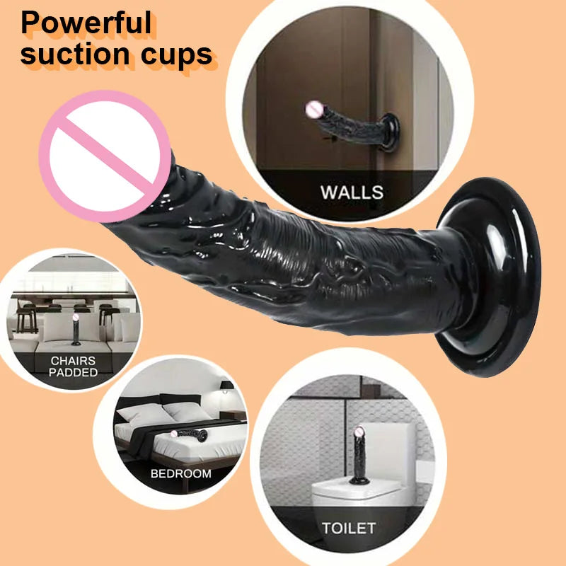 Realistic G-Spot Jelly Dildo Silicone Penis with Suction Cup