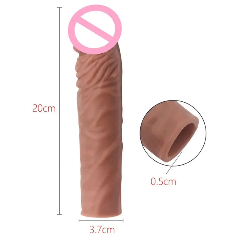 Lovers Penis Extension Ring Sleeve Reusable Penis