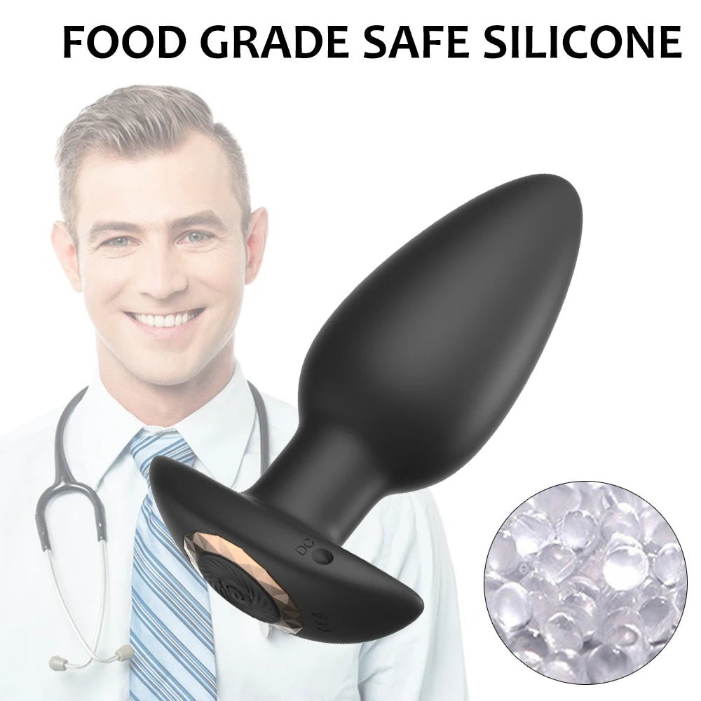 Wireless Remote Control Vibrating Anal Butt Plug Prostate Massager Sex Toys