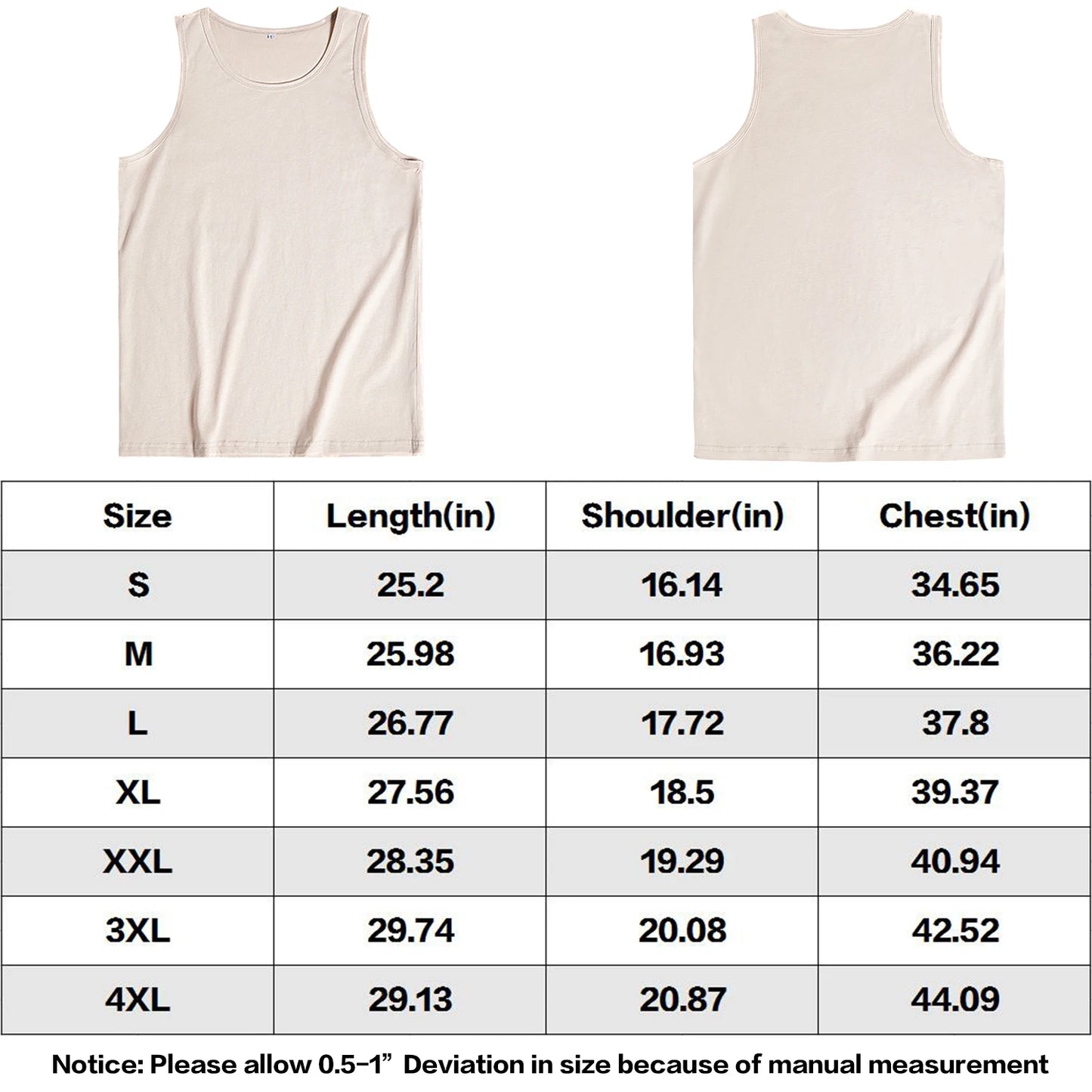 Men's Cotton Tank Top - Casual Four Season