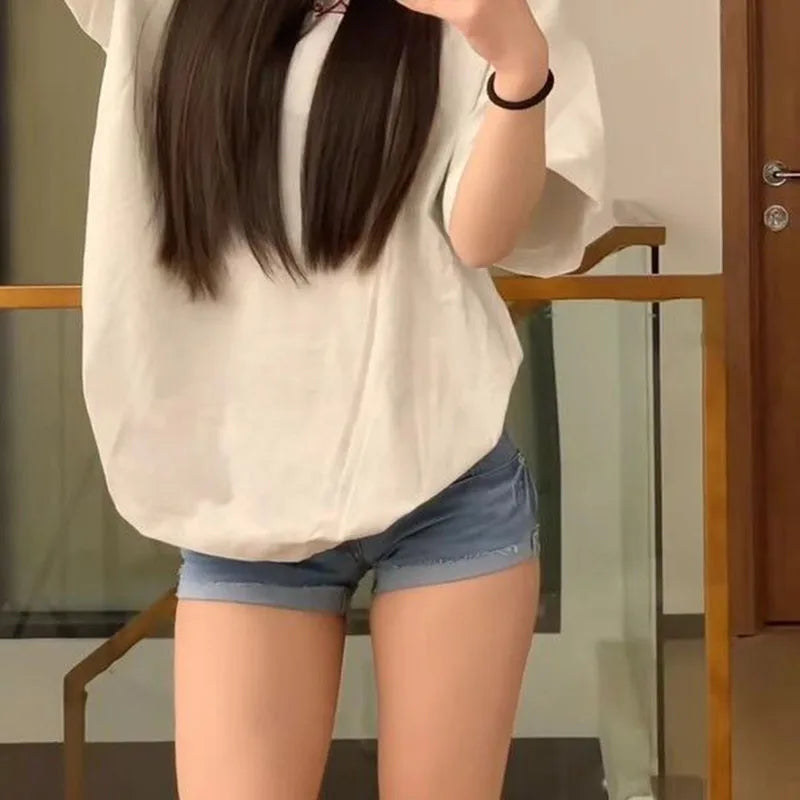 Women Sexy Low Waist Tight Denim Shorts