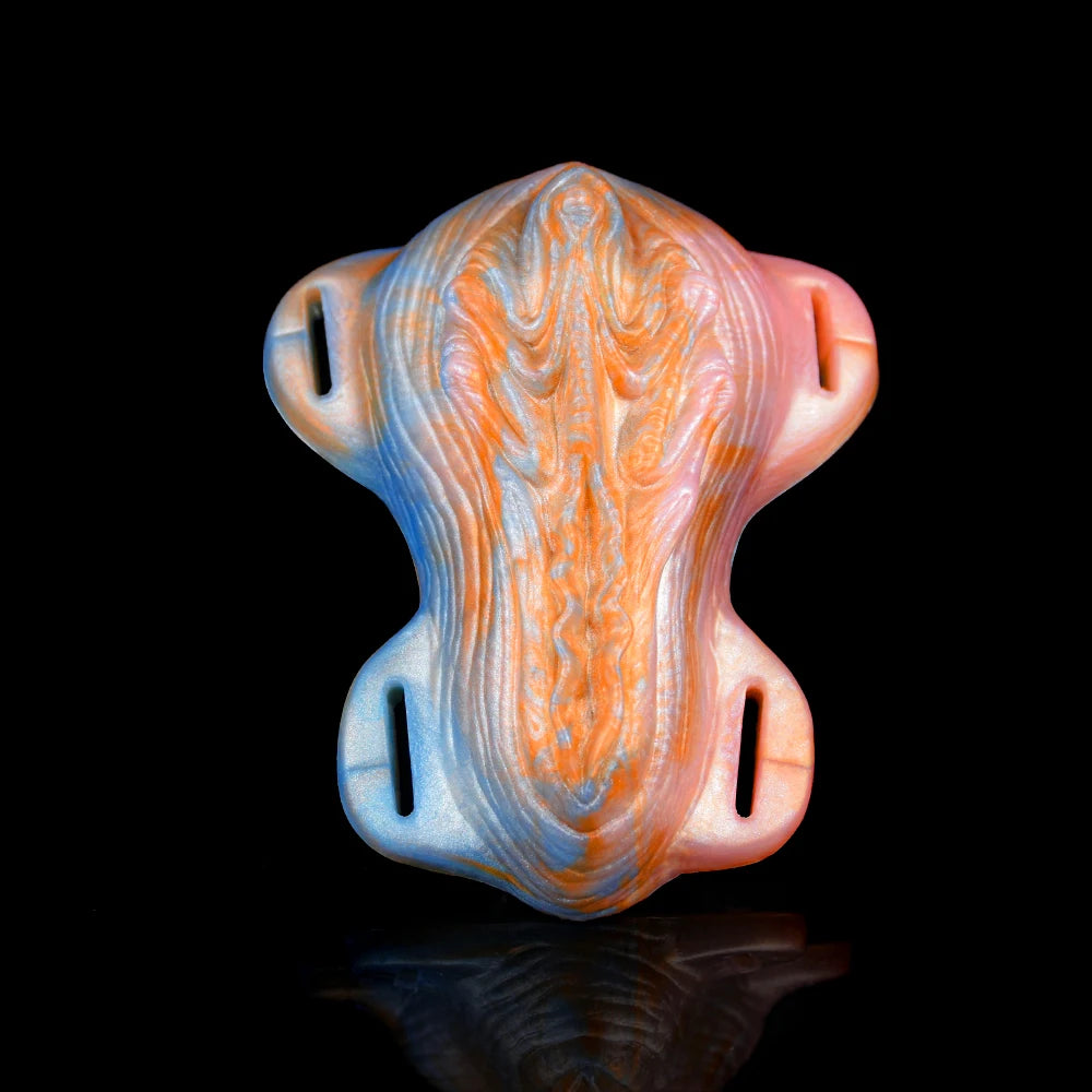 Vibrating Sexy Grinder Real Foreskin Penis Strap-on
