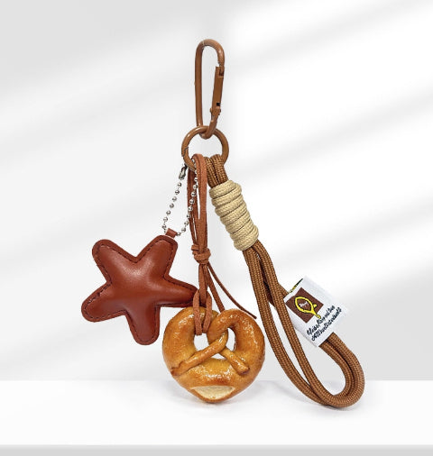 Cartoon Bread Pattern Handbag Pendant