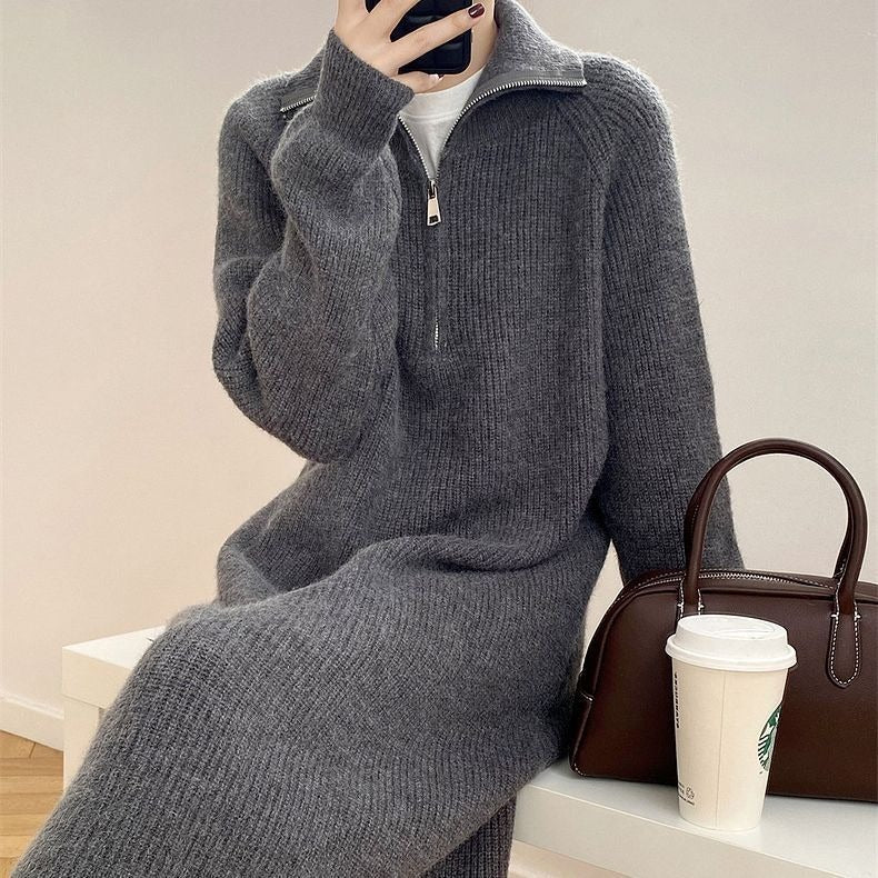 Overcoat Inner Wear Overknee Sweater Knitted Dress
