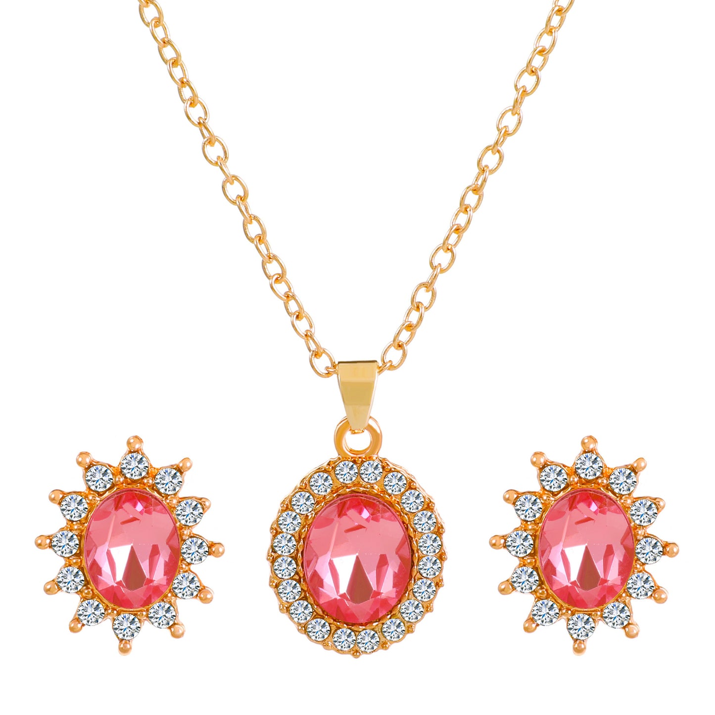 Sunflower Jewelry Set - Rose Gold Plated