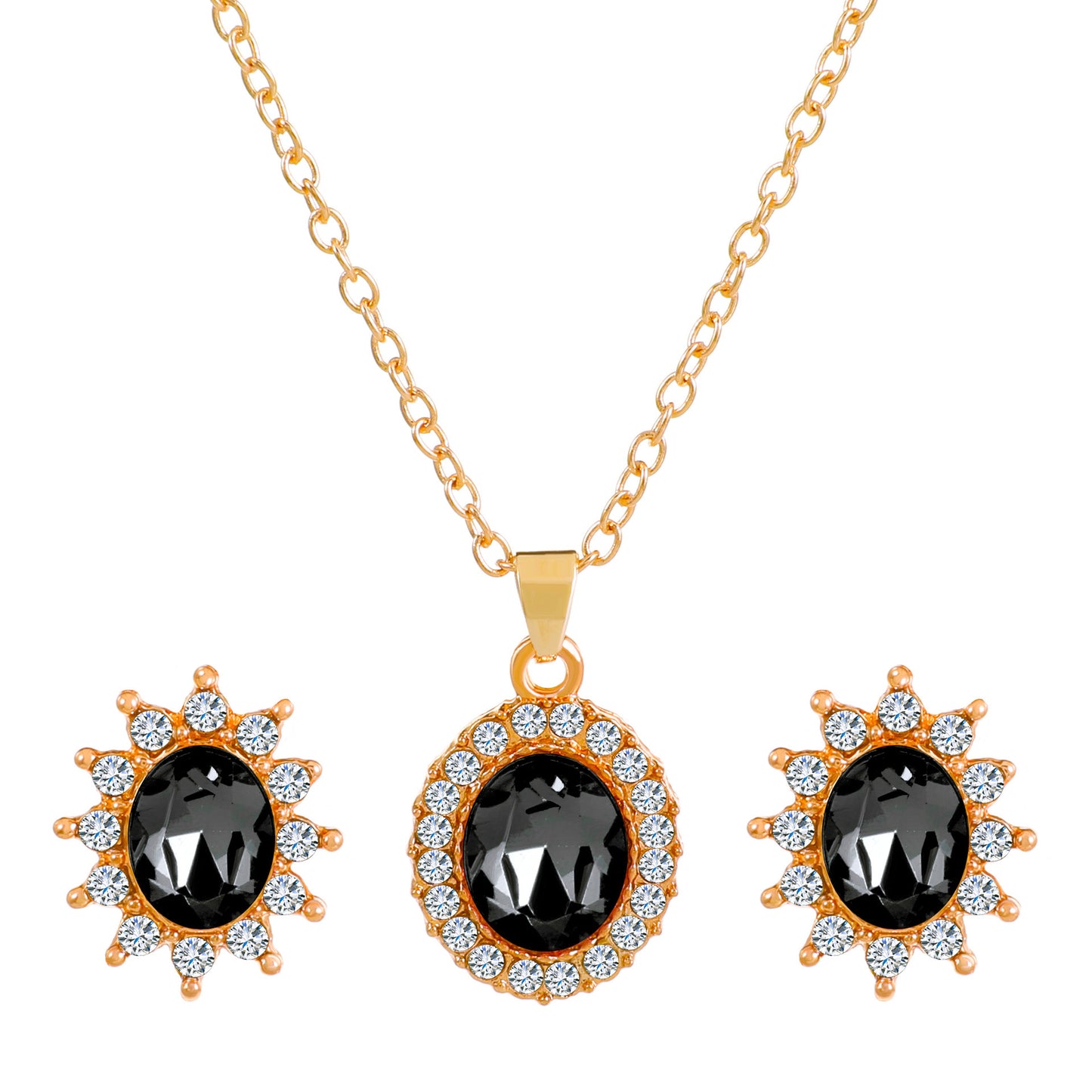 Sunflower Jewelry Set - Rose Gold Plated