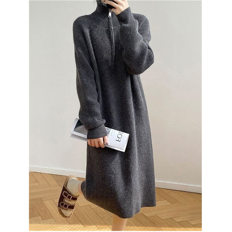 Overcoat Inner Wear Overknee Sweater Knitted Dress