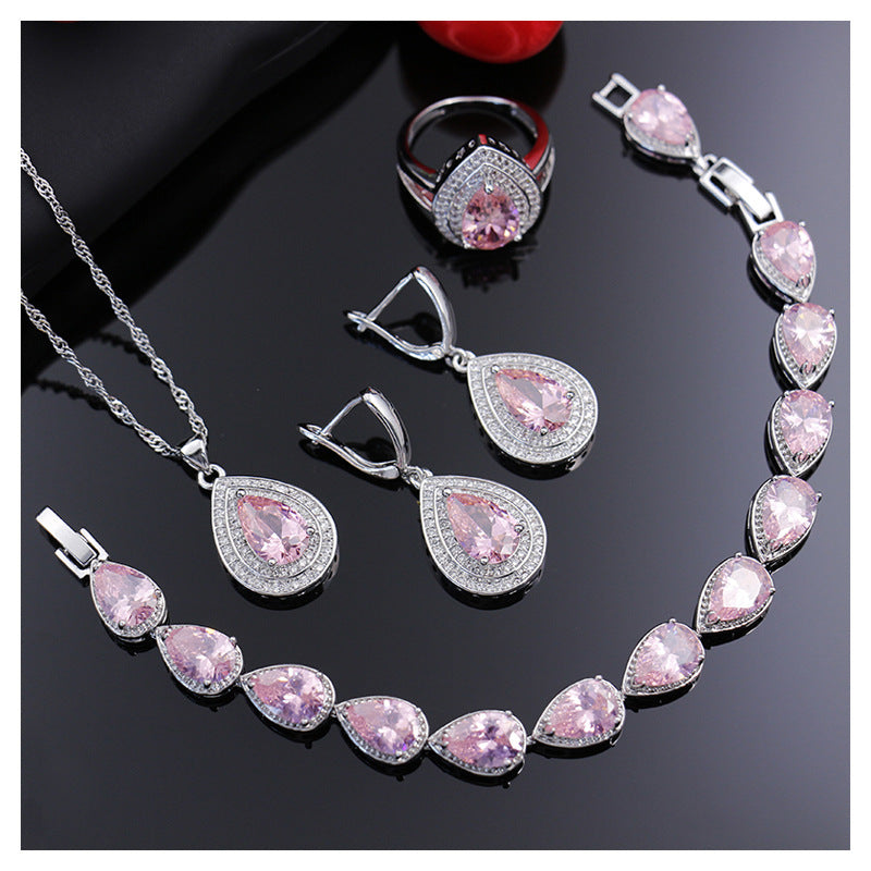 Zircon Crystal Jewelry Set