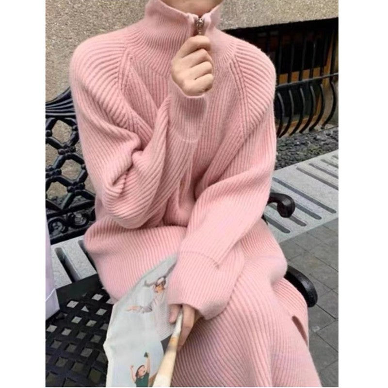 Overcoat Inner Wear Overknee Sweater Knitted Dress