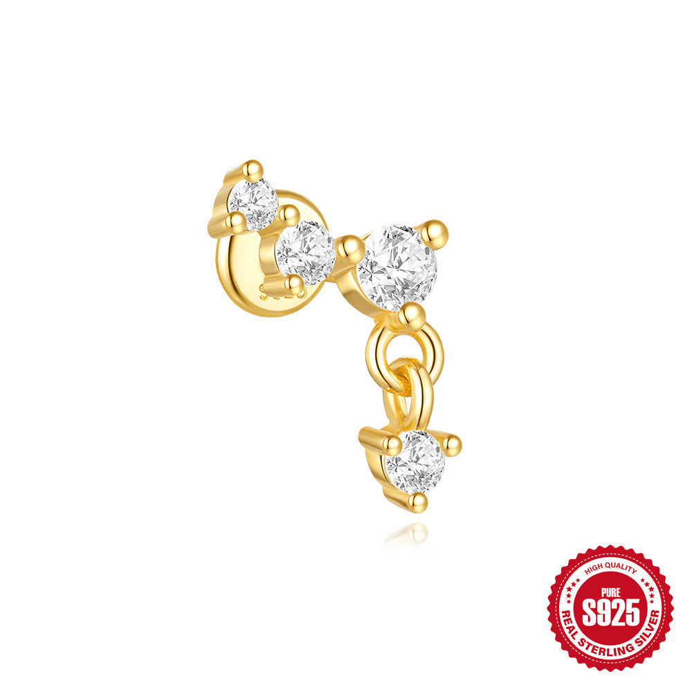 S925 Sterling Silver Geometric Earrings