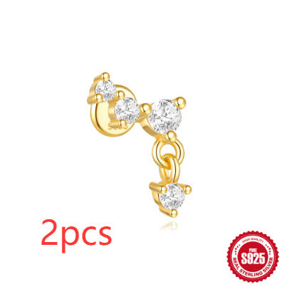 S925 Sterling Silver Geometric Earrings