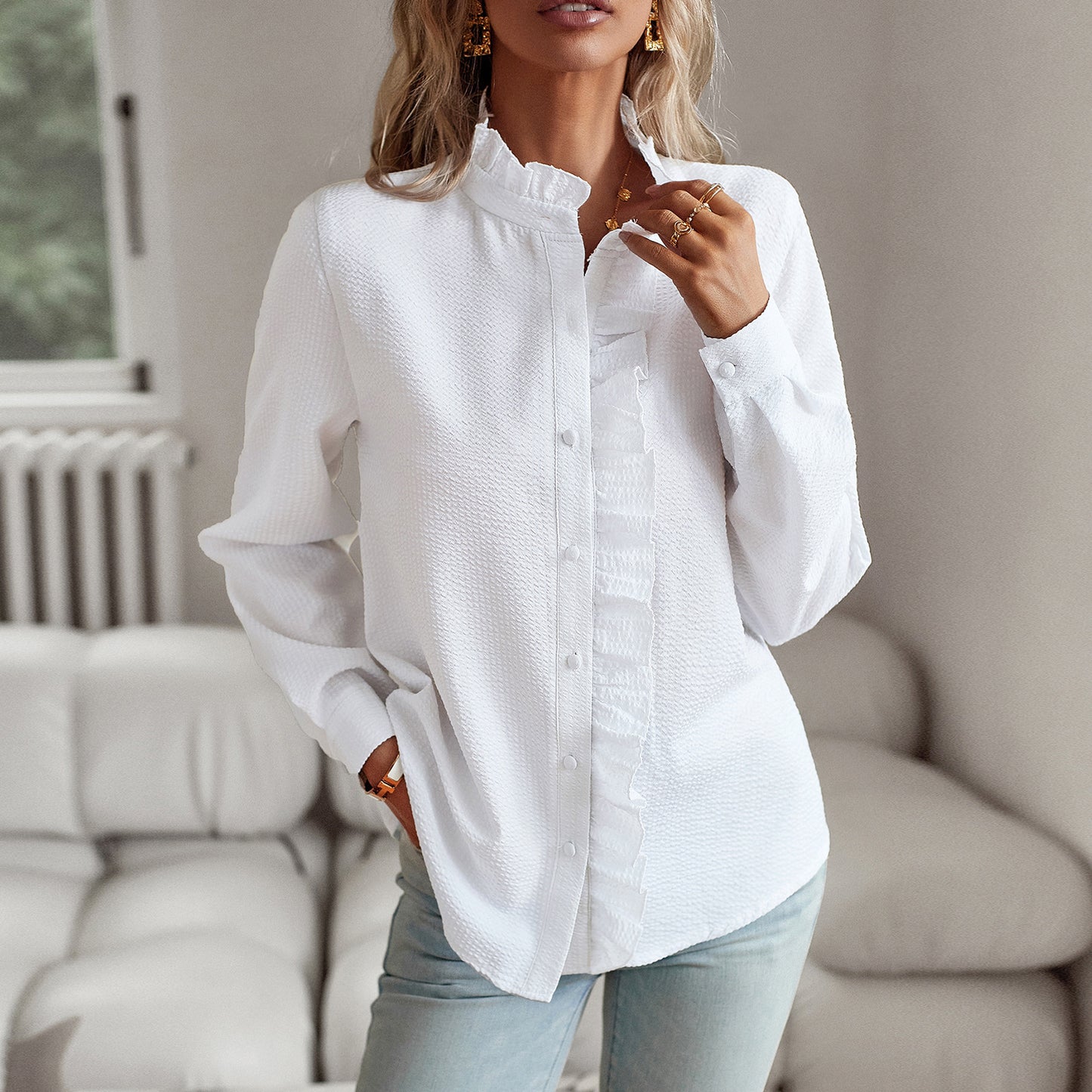 Cotton Striped Commute Shirt
