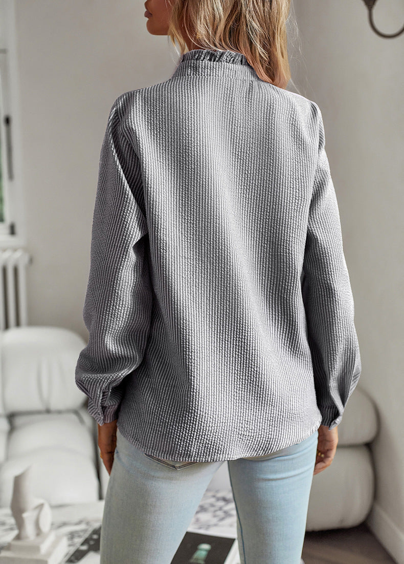Cotton Striped Commute Shirt