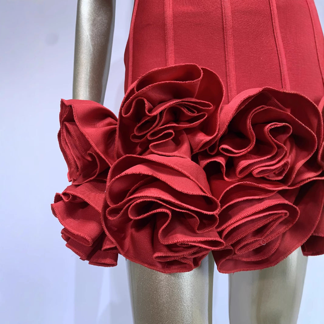 Solid Color Urban Dress - Mid Waist