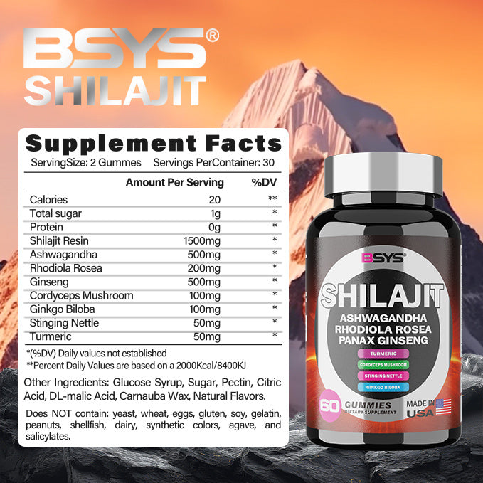 BSYS 8IN1 SHILAJIT GUMMIES 60'S The Max Mall