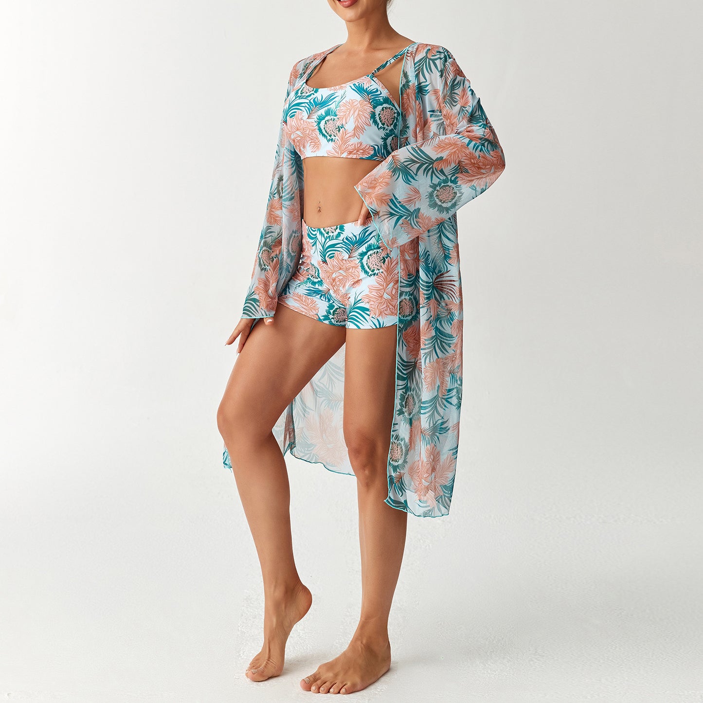 Spandex Three-Piece Swimsuit