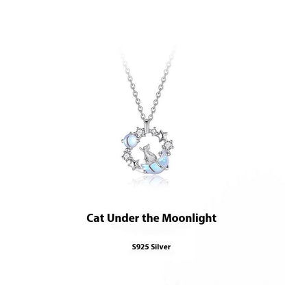 925 Silver Drop Shape Fashion OL Necklace