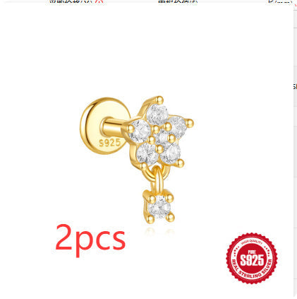 S925 Sterling Silver Geometric Earrings The Max Mall