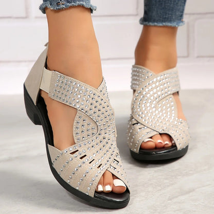 Black Artificial PU Sandals