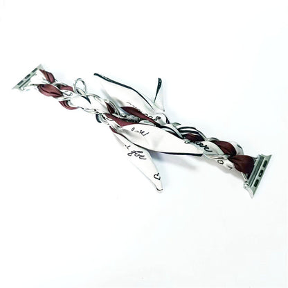 Silk Scarf Metal Watch Strap