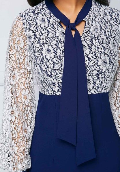 Milk Silk Lace Office Dress