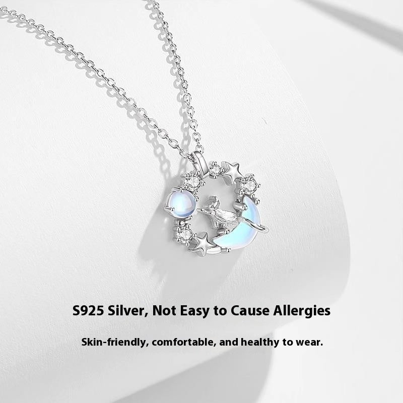 925 Silver Drop Shape Fashion OL Necklace