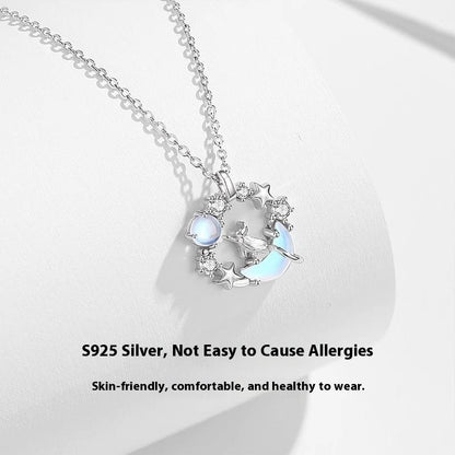 925 Silver Drop Shape Fashion OL Necklace