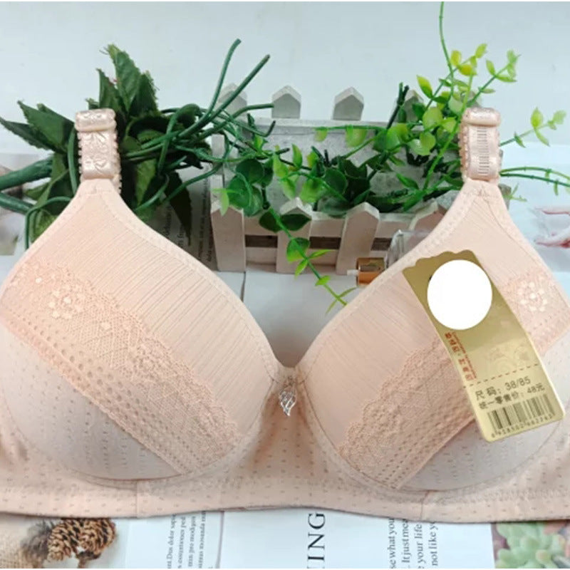 Traditional Thin-Molded Cup Green Lace and Floral Decorative Bra For Women The Max Mall