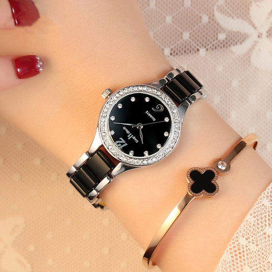 Women's Luxury Diamond Quartz Watch with Gift Box
