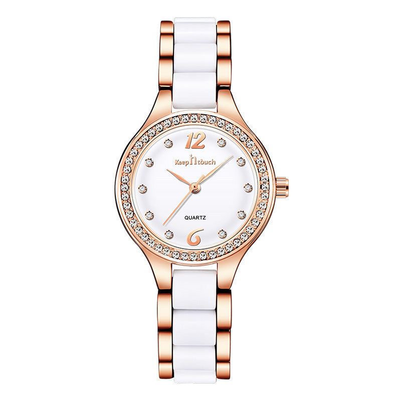 Women's Luxury Diamond Quartz Watch with Gift Box
