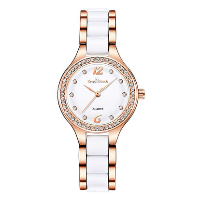 Women's Luxury Diamond Quartz Watch with Gift Box