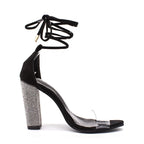 Suede Super High Heel Sandals - Rhinestone The Max Mall