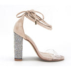 Suede Super High Heel Sandals - Rhinestone The Max Mall