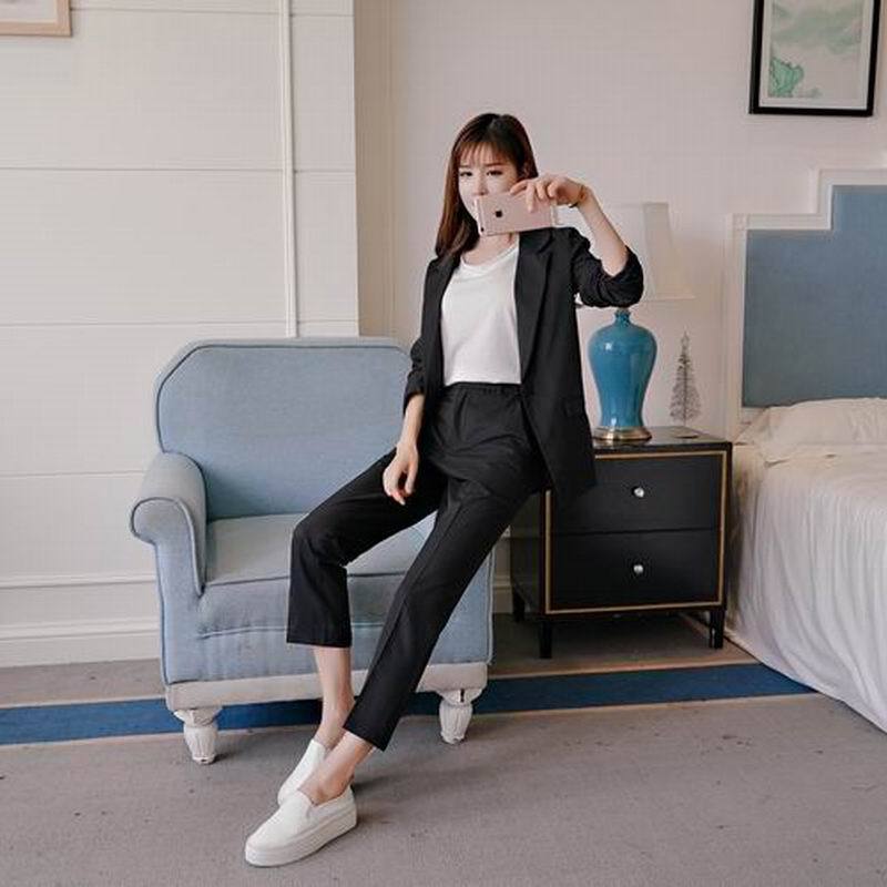 Korean Sweet Style Two-Piece Suit - Polyester