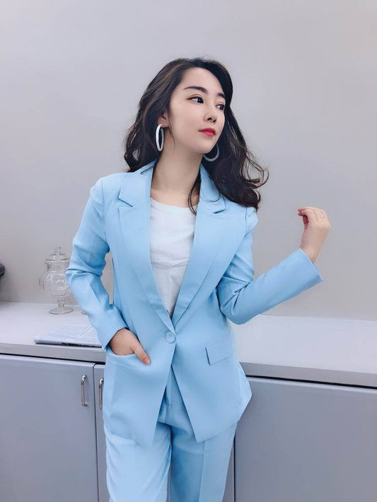 Korean Sweet Style Two-Piece Suit - Polyester
