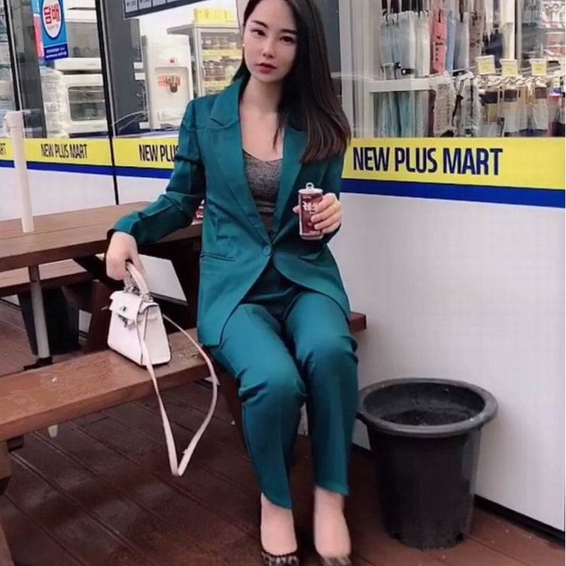 Korean Sweet Style Two-Piece Suit - Polyester