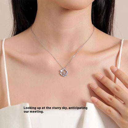 925 Silver Drop Shape Fashion OL Necklace