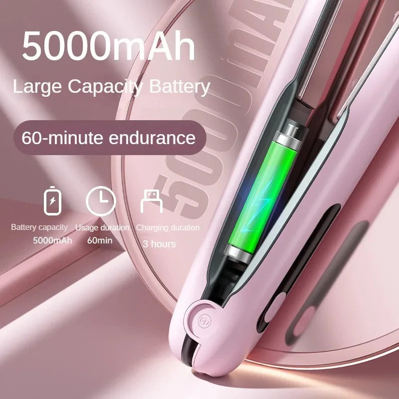 Wireless Hair Straightener 5000mAh