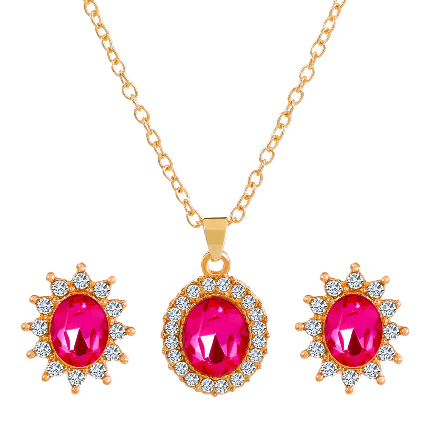 Sunflower Jewelry Set - Rose Gold Plated