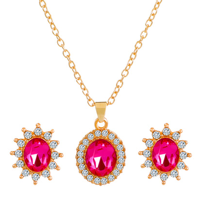 Sunflower Jewelry Set - Rose Gold Plated