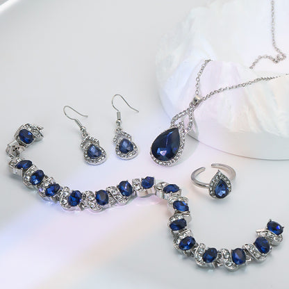 Square Pattern Electroplated Jewelry Set