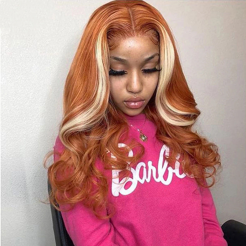 Hand-Woven Real Hair Medium Long Wig
