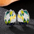 Dripping Oil Leaf Pastoral Earrings The Max Mall