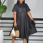 A- Line African Shirt Dress Women Regular Sleeve The Max Mall