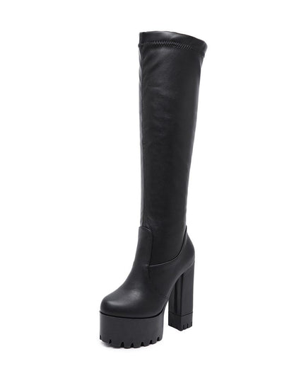 Women's Sheepskin Over-Knee Flat Boots