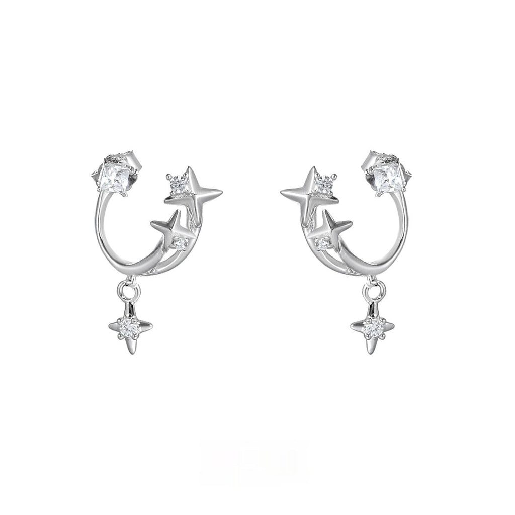 S925 Sterling Silver Star Earrings The Max Mall